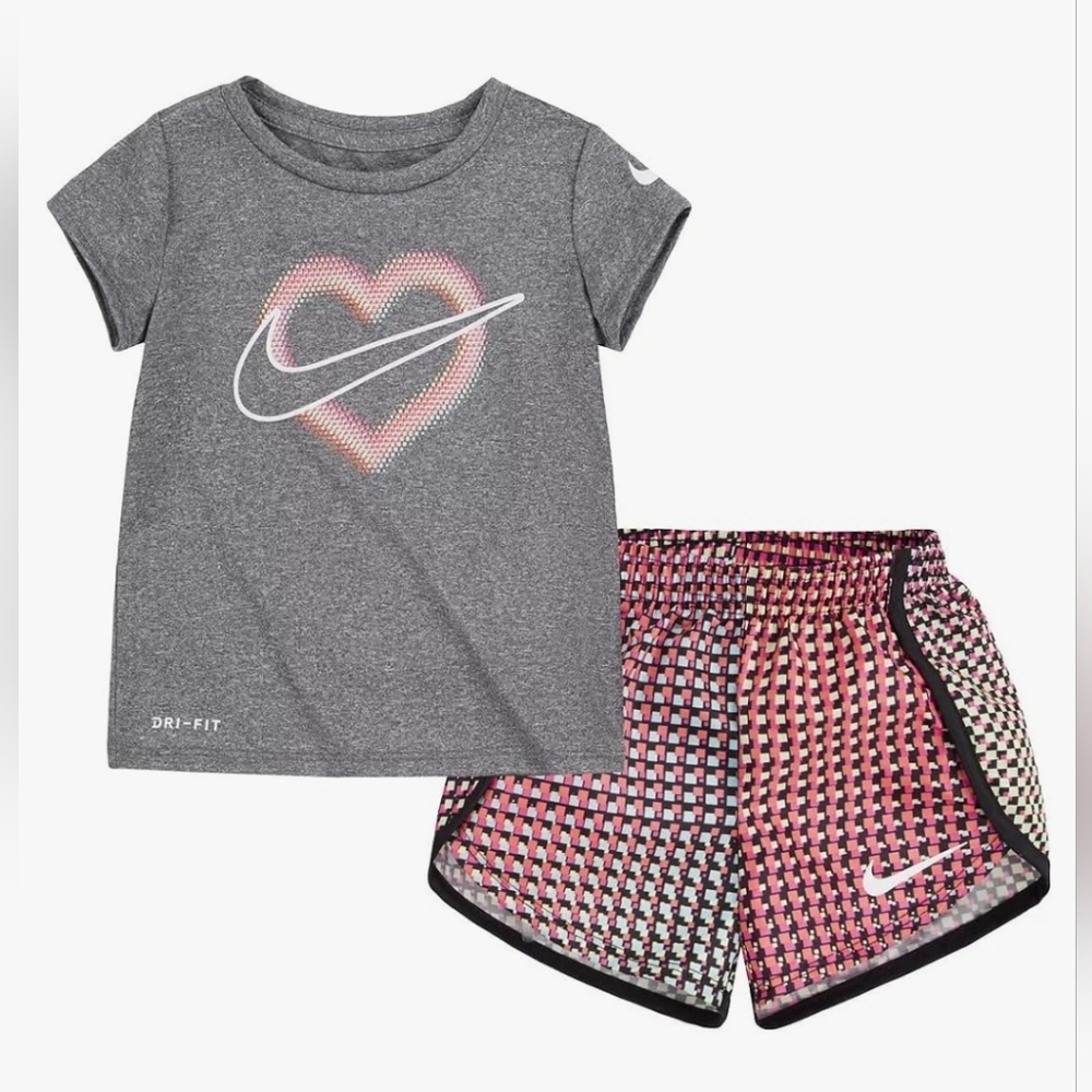 Girls 4T Nike Dri-fit pixel tshirt and shorts set